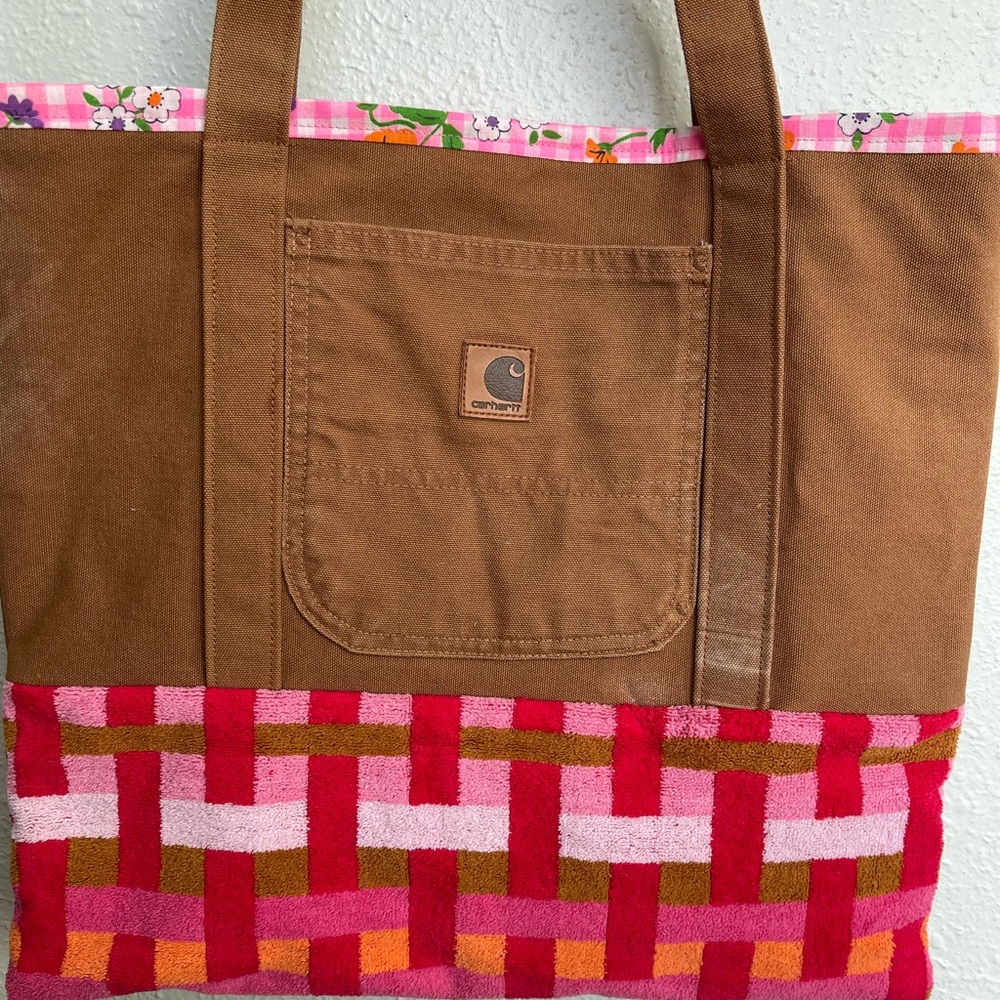 Carhartt Brown and Red Women's Tote - Picture 2 of 5